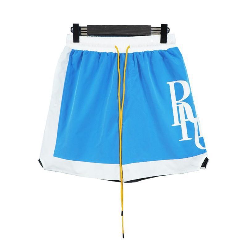 RHUDE ショーツ フォグ ハイストリート トレンド ブランド 巾着 3m レタープリント ヒップホップ ビーチ 5点式バスケットボールパンツ 男女兼用 ヒップホップ|undefined