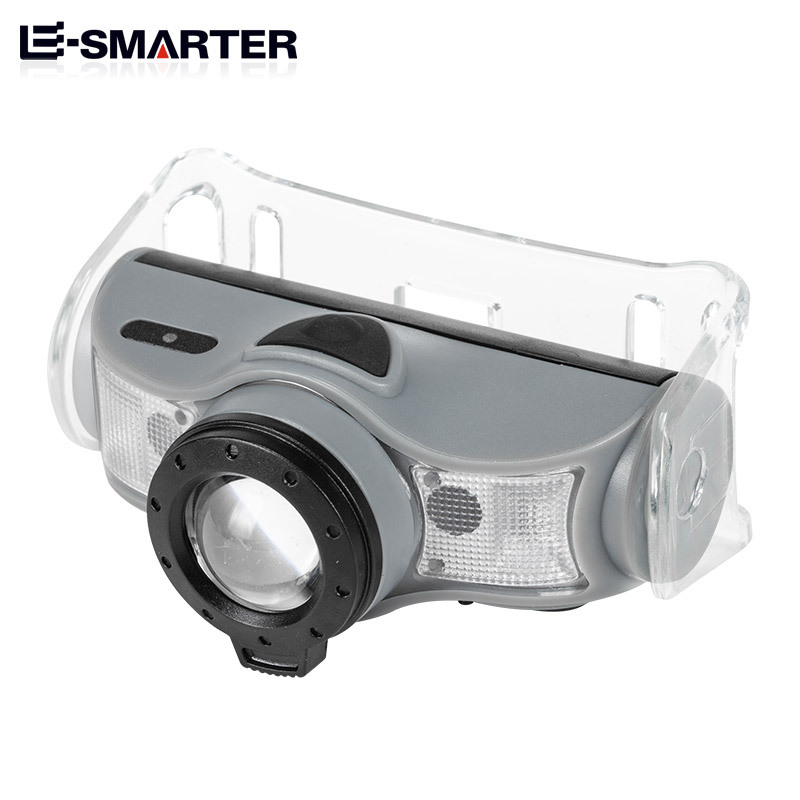 Transfronterizo nuevo LED linterna de luz fuerte mini multifunción lámpara de pesca lámpara de sensor inteligente de onda linterna montada en la cabeza