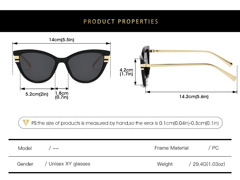 Gafas de sol cat eye retro para mujer protección solar estilo_voghion.com