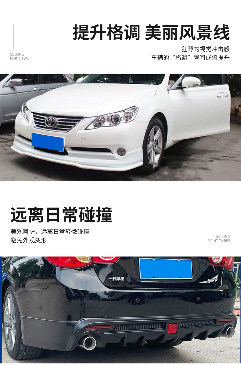 Suitable for 10-12 Year Reiz Gs Small Body Kit Modification Parts: Gs Rear Lip, Side Skirts, Front Lip, Rear Wing Body Kit