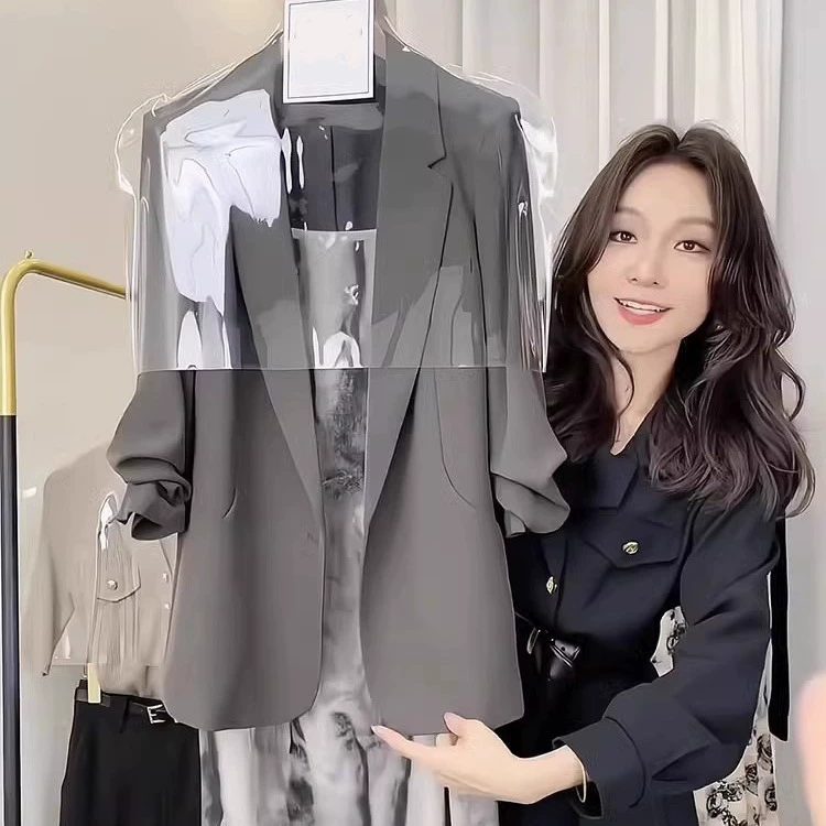 [Спот] весна и лето новый большой размер женщины слегка толстый мм маленький костюм чернила юбка из двух частей 6055