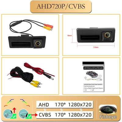 Tiguan Touareg Passat – Vehicle camera - volkswagen-audi-a4la6q3q5a3q7-ahd720pcvbs-golden-fisheye-wide-angle