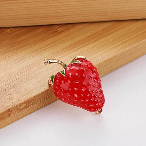 Creative new fruit brooch ins trendy anti-exposure oil dripping safety pin pitaya cherry durian collar pin for women