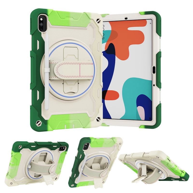 Suitable for Huawei Matepad 10.4 Colorful Silicone Tablet Case Honor V7 Strap Hand Strap Rotating Protective Case Suitable for Huawei Matepad 10.4 Colorful Silicone Tablet Case Honor V7 Strap Hand Strap Rotating Protective Case