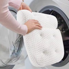 家用头枕3D网布浴缸枕头吸盘防滑垫靠枕靠垫浴室枕头可机洗坐垫