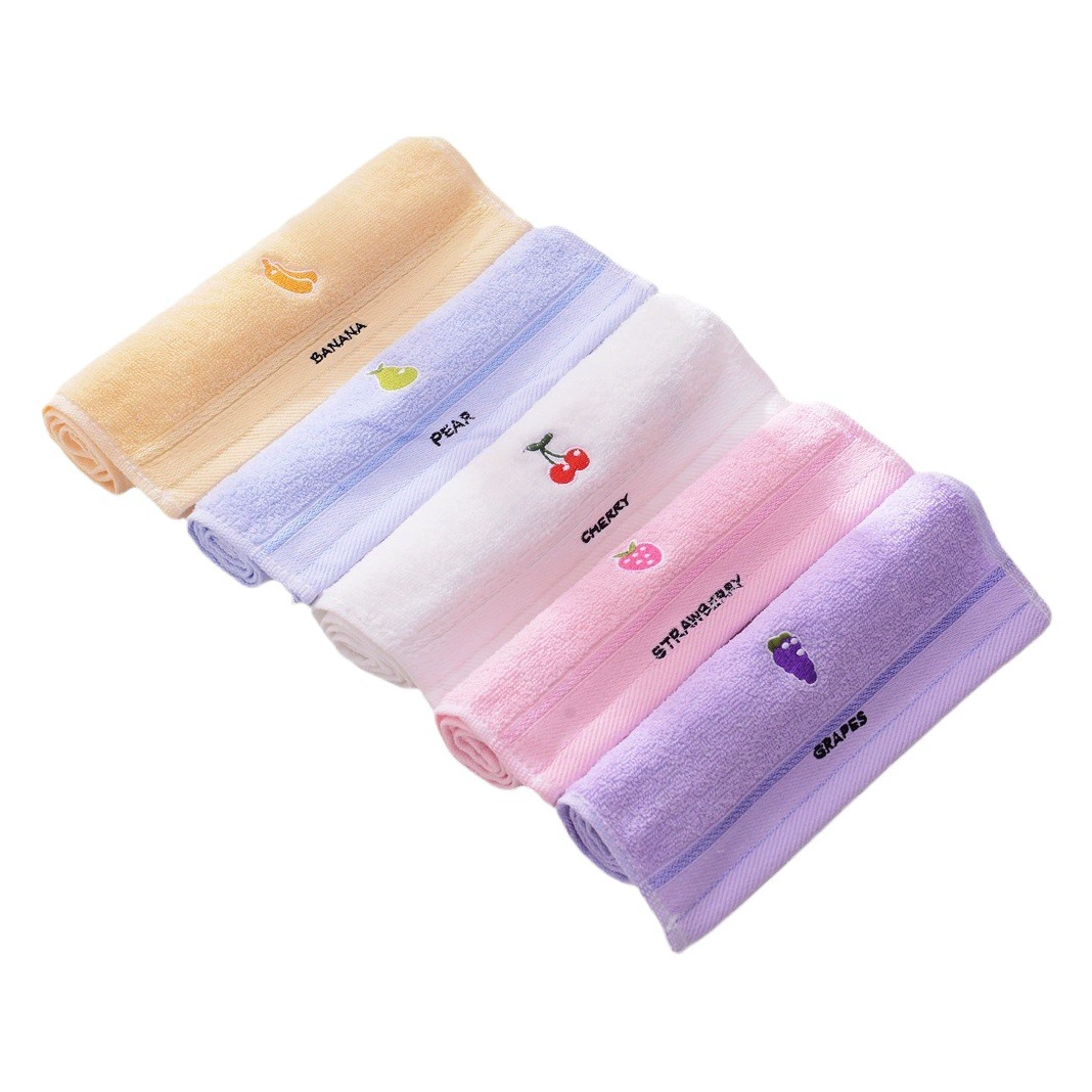 Полотенце полотенца стороны плода полотенца детей хлопка вышитое мультфильмом абсорбент небольшое