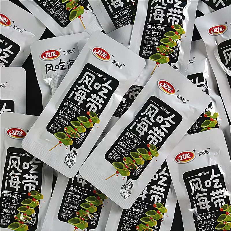 卫龙风吃海带开袋即食网红休闲小零食品散装香辣下饭海带丝