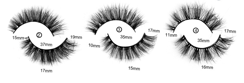 Neue Bunte Multi-schicht Dicken Quer Nerz 6d Flauschigen Falsche Wimpern 20 Pairs display picture 1