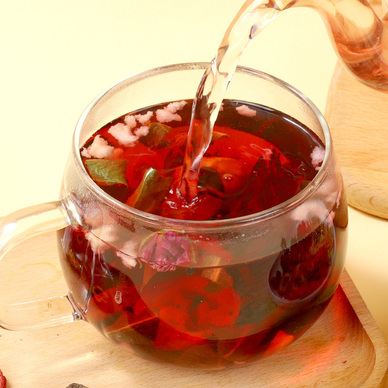 Zi Quan Zhai Dark Plum Hawthorn Roselle Tea Whole Ingredients Wumei He Ye Drink Mulberry Tangerine Peel Snow Pear Tea 100g key features