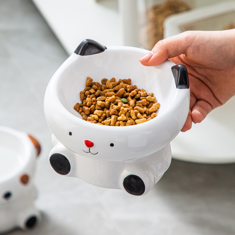 Tazón de gato tazón de comida para gatos tazón de cerámica para mascotas tazón de arroz cuenco Copa anti-golpe protección del cuello cachorro tazón de comida animal