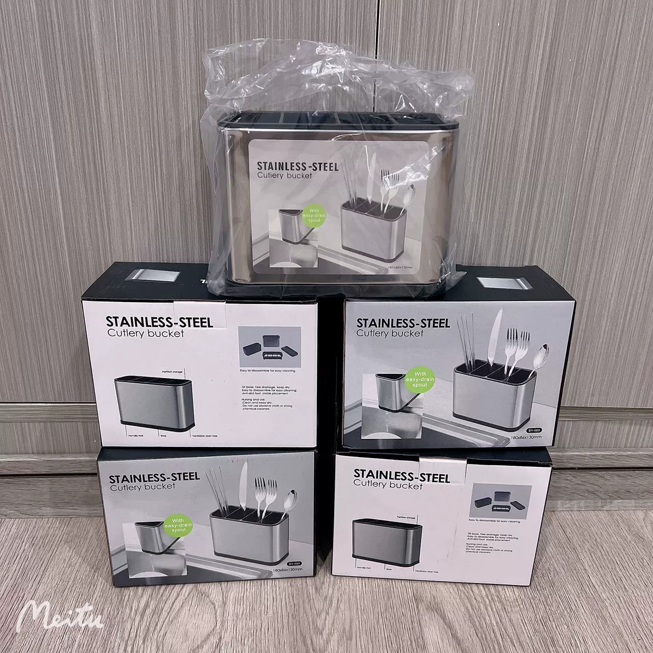 Трансграничная новая кухня бытовые палочки для еды из нержавеющей стали посуда многофункциональная интегрированная коробка для хранения ложки палочки для еды клетка