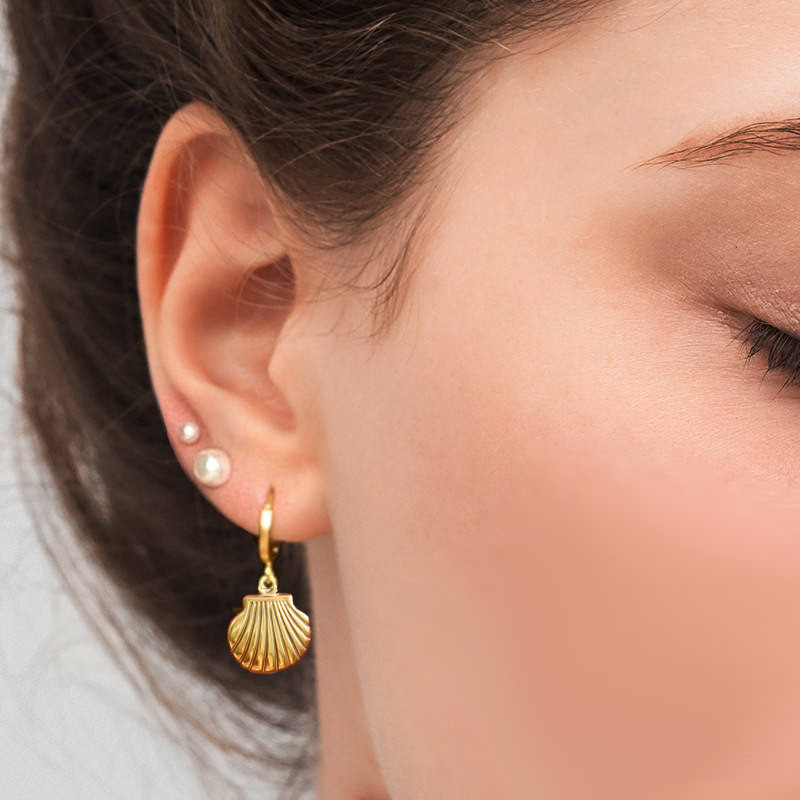 Starfish, Snails, Shell Pattern 1 Pair Marine Style Simple Style Starfish Snails Shell Plating 304 Stainless Steel 18K Gold Plated Drop Earrings