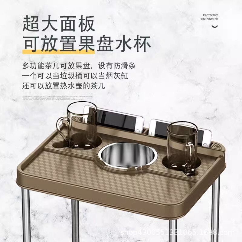 麻雀機、高級コーヒーテーブル、チェスとカードルームのティーラック、麻雀テーブルの角の横にある小さなコーヒーテーブル、ウォーターカップホルダー、多目的灰皿|undefined