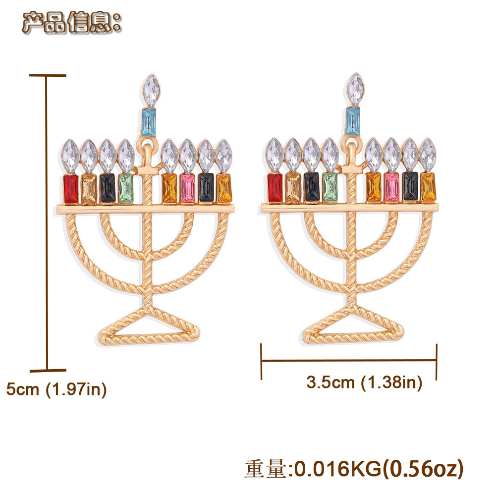 Weihnachten Cartoon-Stil Übertrieben Neuheit Diamant Legierung Künstliche Edelsteine Ohrringe display picture 7