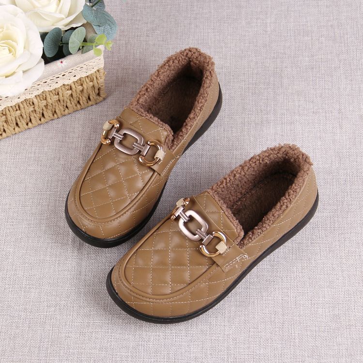 Invierno nuevo calentamiento de terciopelo de moda zapatos de soja antideslizantes de mujer zapatos de algodón super suaves de mujer zapatos de algodón casuales de mujer