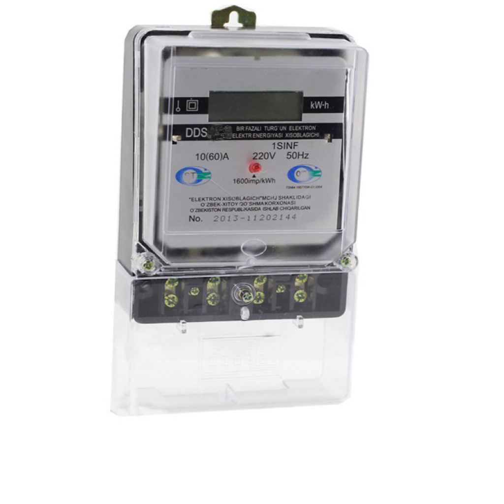 DDS exportación africana monofásica electrónica comercial LCD medidor de energía eléctrica 10 (60) A medidor de energía eléctrica doméstica