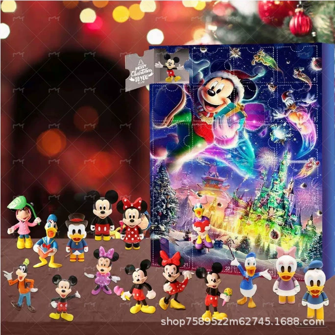 Адвент-календарь Disney Mickey на 24 дня, блайнд-бокс с фигурками, коллекционные украшения