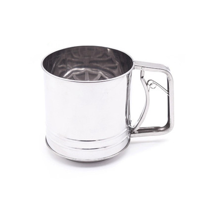 烘培用具面粉筛不锈钢手持式半自动大号粉筛不锈钢筛面粉工具|ms