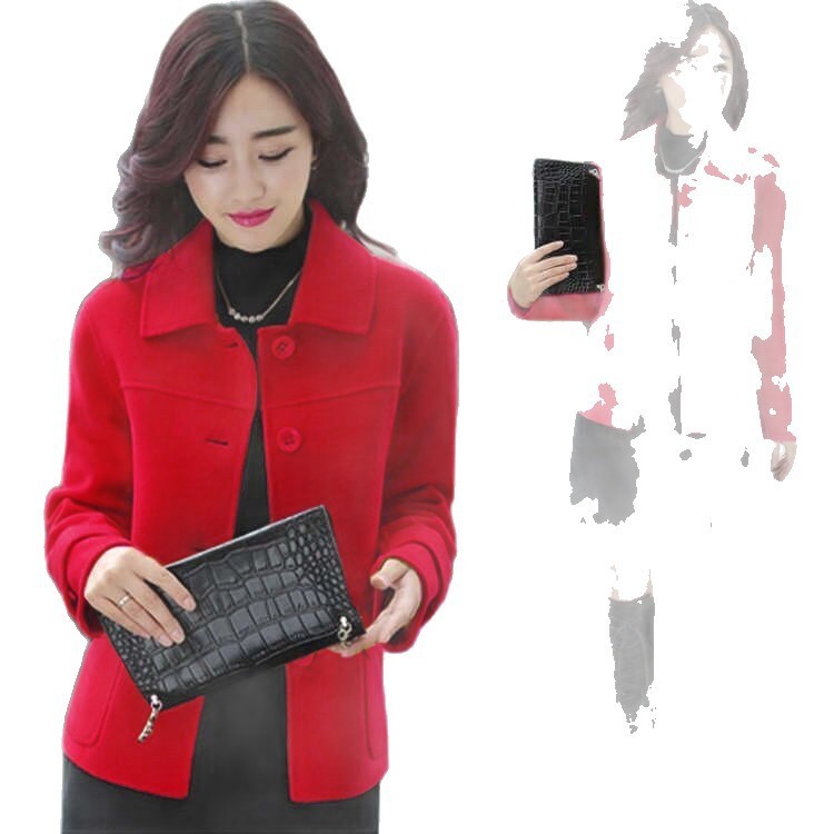 短款毛呢外套女2025秋新款韩版时尚百搭休闲小个子显瘦毛呢上衣潮|undefined