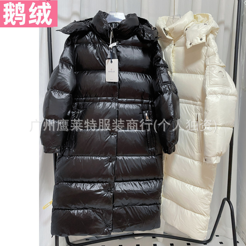 In-Stock 2025 New m Mengjia down Jacket Hooded Coat Goose down Waist-Cinching Mid-Length Must-Have Coat
