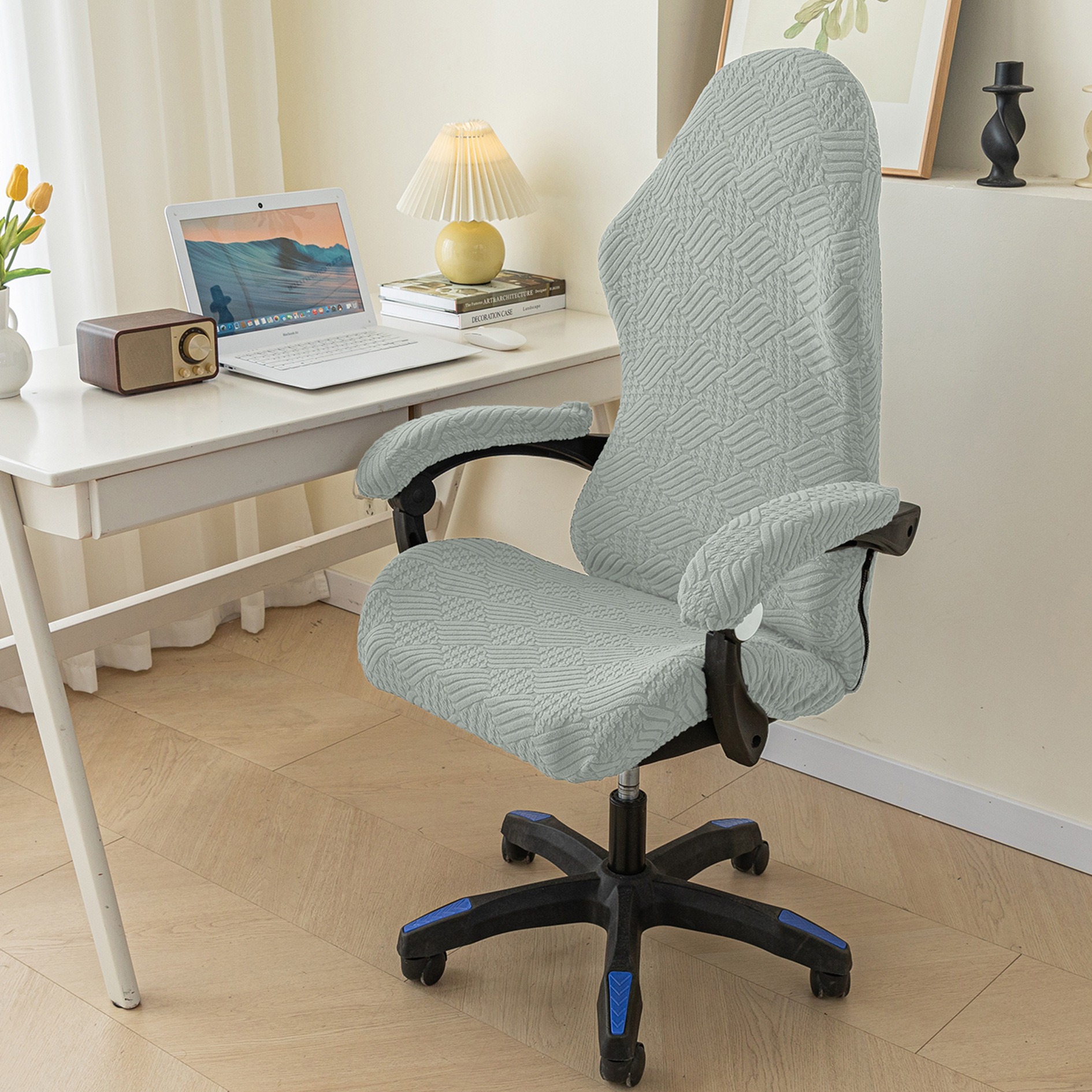 게이밍 의자커버-버드-실버그레이