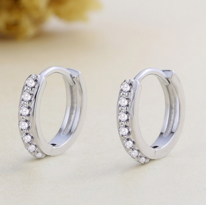 Pendientes retorcidos circulares de plata de ley 925 coreanos, pendientes, pendientes, pendientes de anillo de sentido de alto nivel de nicho simple de verano femenino