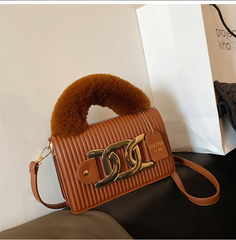 Women's Medium Pu Leather Geometric Fashion Square Buckle Crossbody Bag display picture 34