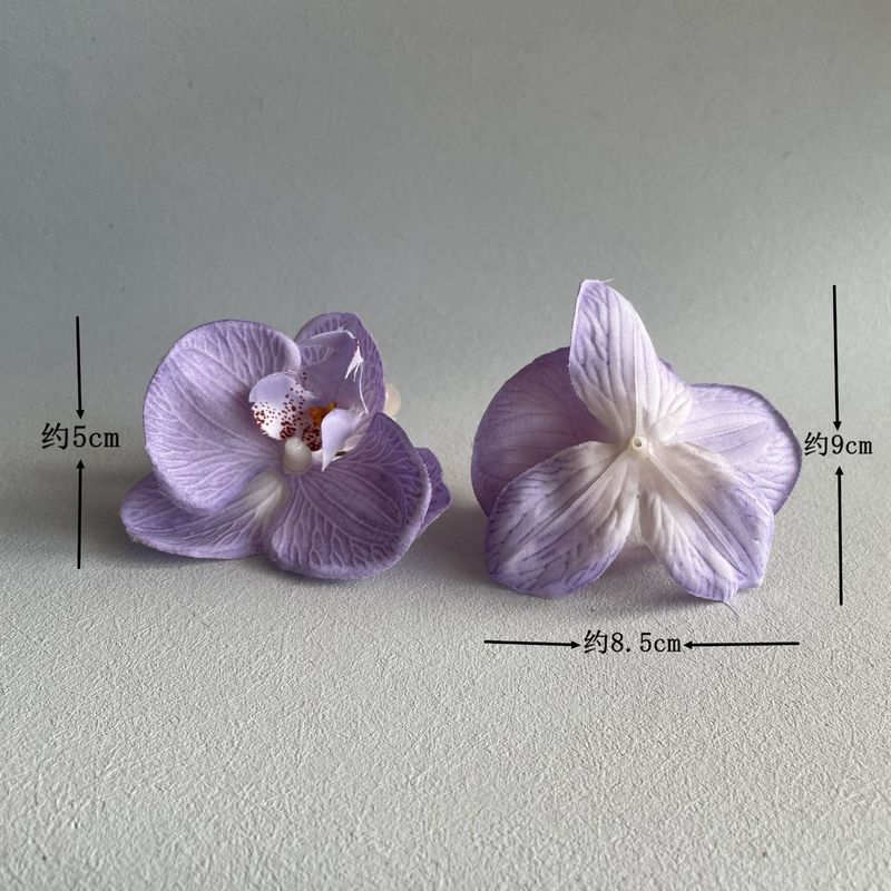 擬似顕紋胡蝶蘭花頭飾りヘアピン手作りdiyケーキデザート台装飾盆栽生け花制作|undefined