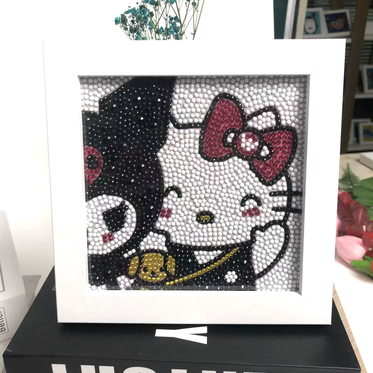 Даймонд-пейнтинг (Sanrio) Kuromi и смешанные мультфильмы, 17×17 см, полный страз DIY набор, детское рукоделие