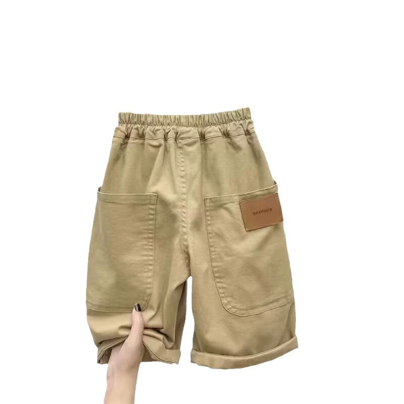 Summer trousers for boys, children's thin shorts, for teenagers, loose fit, western style