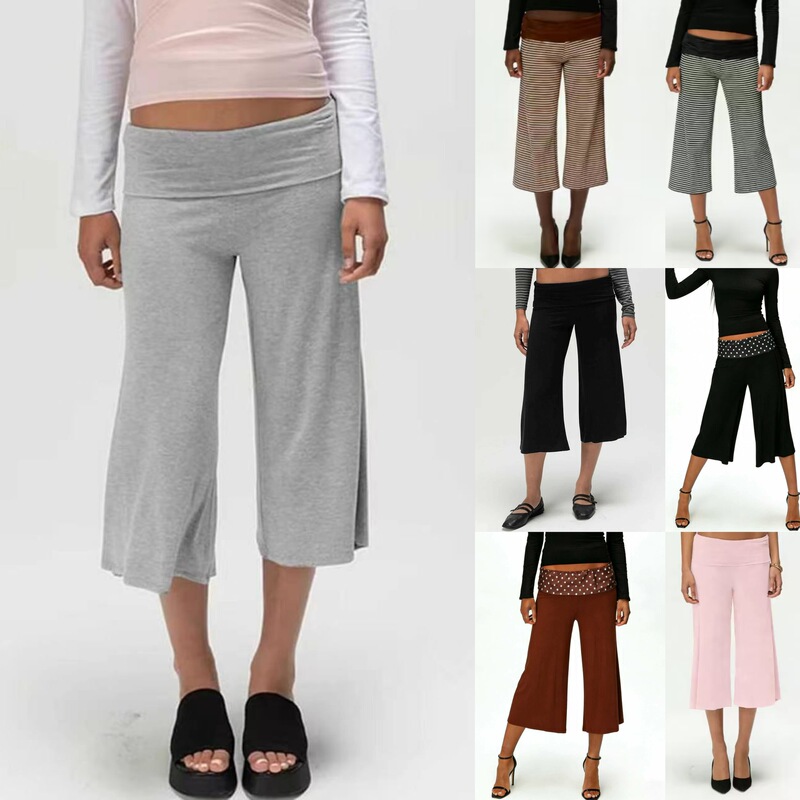 Amazon Women's Casual Pants European and American Cross-Border Summer Vacation Loose Fashion Trendy Cropped Pants for Women Amazon Women's Casual Pants European and American Cross-Border Summer Vacation Loose Fashion Trendy Cropped Pants for Women