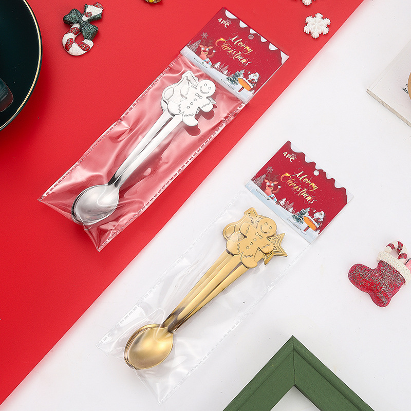 クロスボーダーステンレス食器クリスマスコーヒースプーン高颜値ins攪拌スプーンかわいいデザートスプーンクリエイティブお土産|undefined