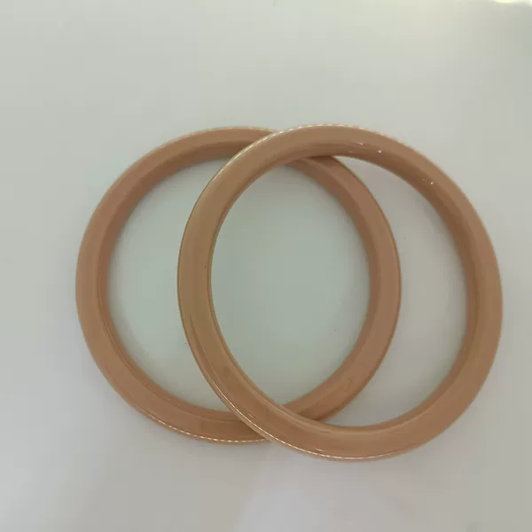 Manufacturer DIY thick 1.2CM plastic handle wood-like plastic circle pet ring plastic handle