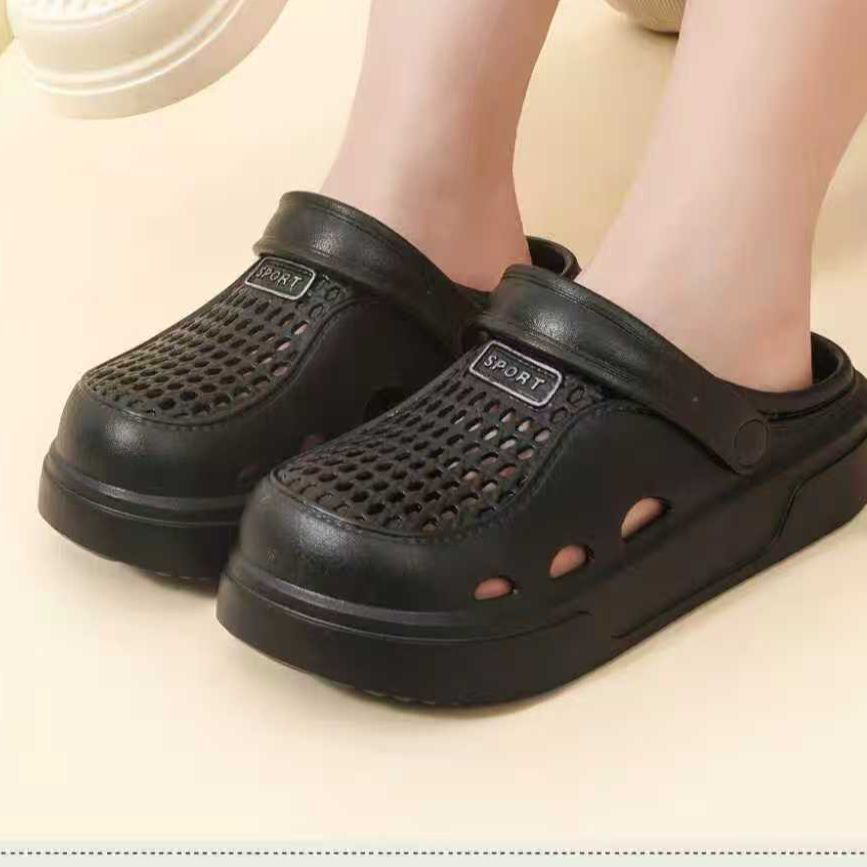 Chaussons tissés polyvalents en eva avec semelle compensée_voghion.com
