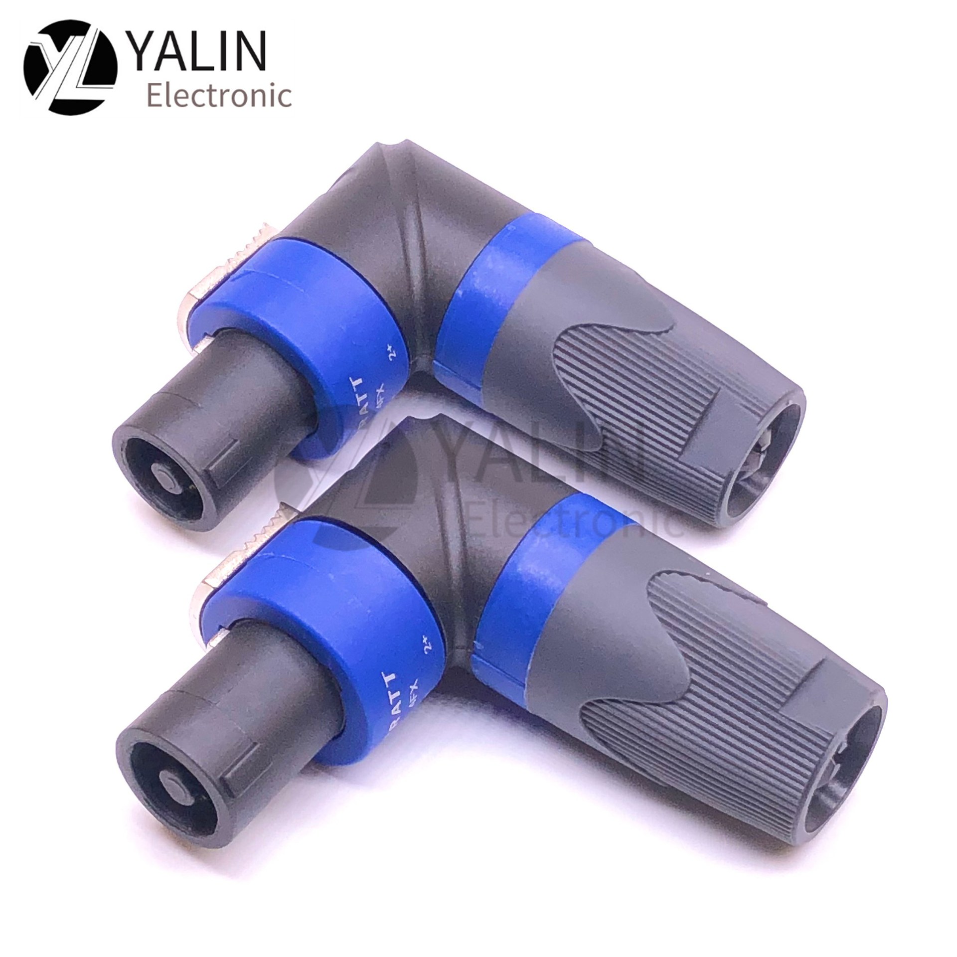 四芯专业插音响卡侬弯头90° 舞台音箱卡侬4P转接头四芯欧姆头