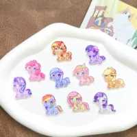 Милая акриловая заколка для волос с рисунком «My Little Pony», боковая заколка в виде утконоса, головные уборы для девочек, маленькая заколка для сломанных волос