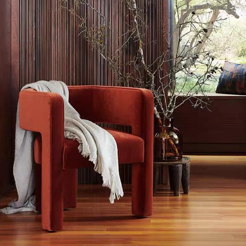 Nordic Light Luxury Single Sofa Chair Designer Simple Style Living Room Shaped Leisure Chair Club Sales Office Negotiation Chair