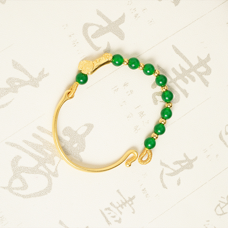 Vietnam Sha Jin Guochao Ruyi viento chino pulsera pulsera de jade mujer lujoso ligero joyas auspiciosas joyas al por mayor