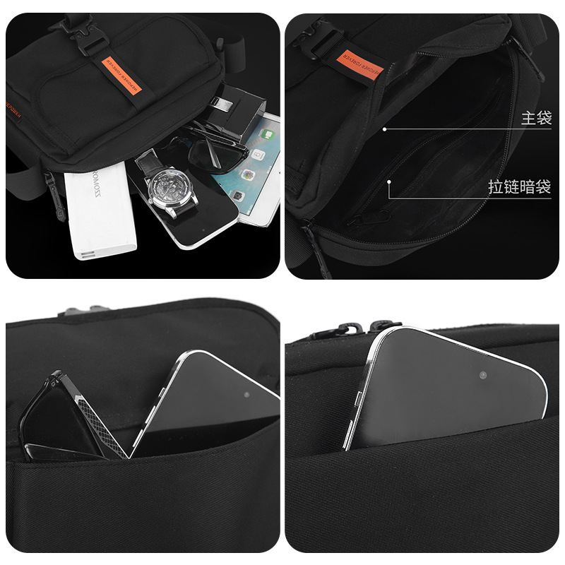 WEPOWER nuevo estilo de moda casual bolso de pecho deportivo multifuncional mochila bolso de pecho universal bolso de hombro para hombres