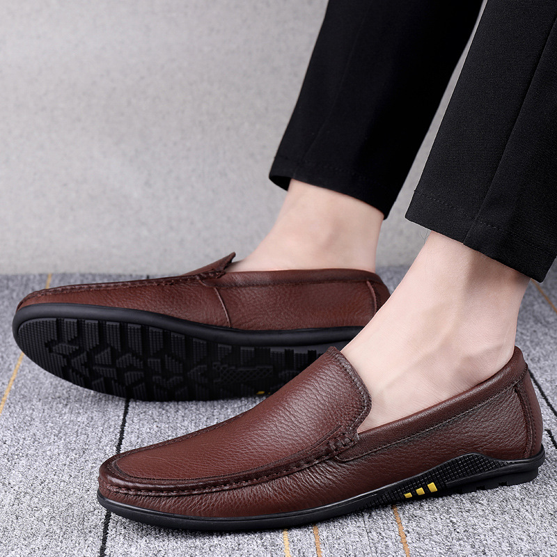 B2501 1630K GIÀY LƯỜI NAM JINTDT ĐẾ MỀM MÙA HÈ GIÀY DÉP NAM DA BÒ G05 SẢN PHẨM MỚI