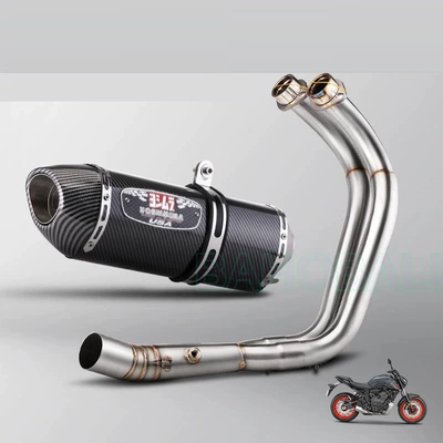 Suitable for Yamaha MT07 FZ07 R7 motorcycle modified exhaust pipe Yoshimura exhaust pipe complete system (Motorcycle exhaust pipe) - a