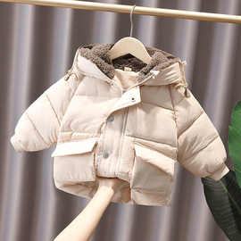 包邮宝宝夹棉外套男童棉服冬装韩版洋气加厚上衣一岁小童保暖棉袄