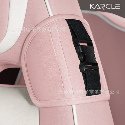 extension retainer modification buckle – Seat belt shoulder pad - white-peach-powder
