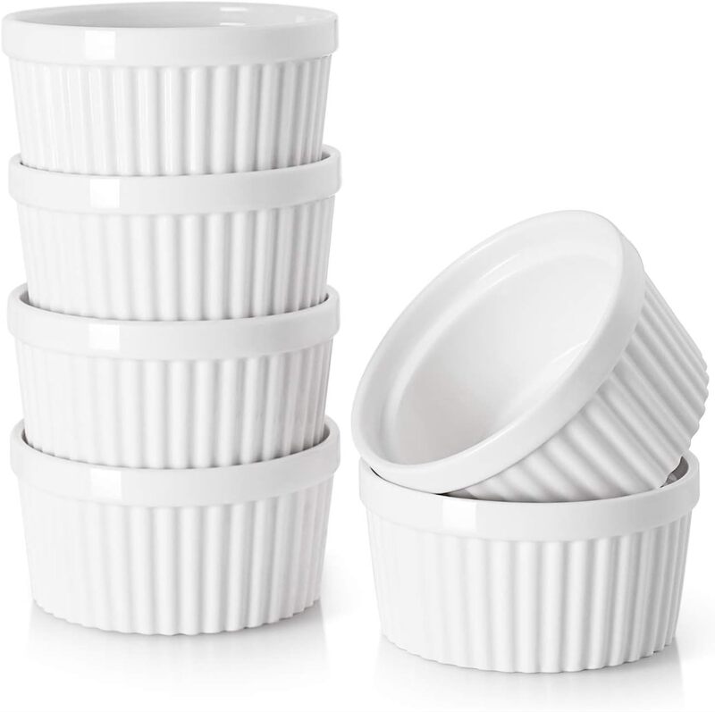 Factory Direct Supply Ceramic Egg Steaming Bowl, Striped Bowl, White Ceramic Baking Bowl, Small Baking Bowl, Baking Utensils Wholesale, Steaming Bowl