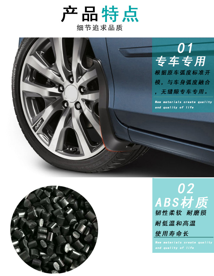 Whole car series special car original fender factory modified fender accessories soft front and rear wheel fender