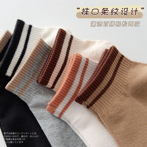Socks for women's short socks Korean style Japanese light mouth short cotton socks Internet celebrity style spring and autumn thin solid color short socks will not fall off