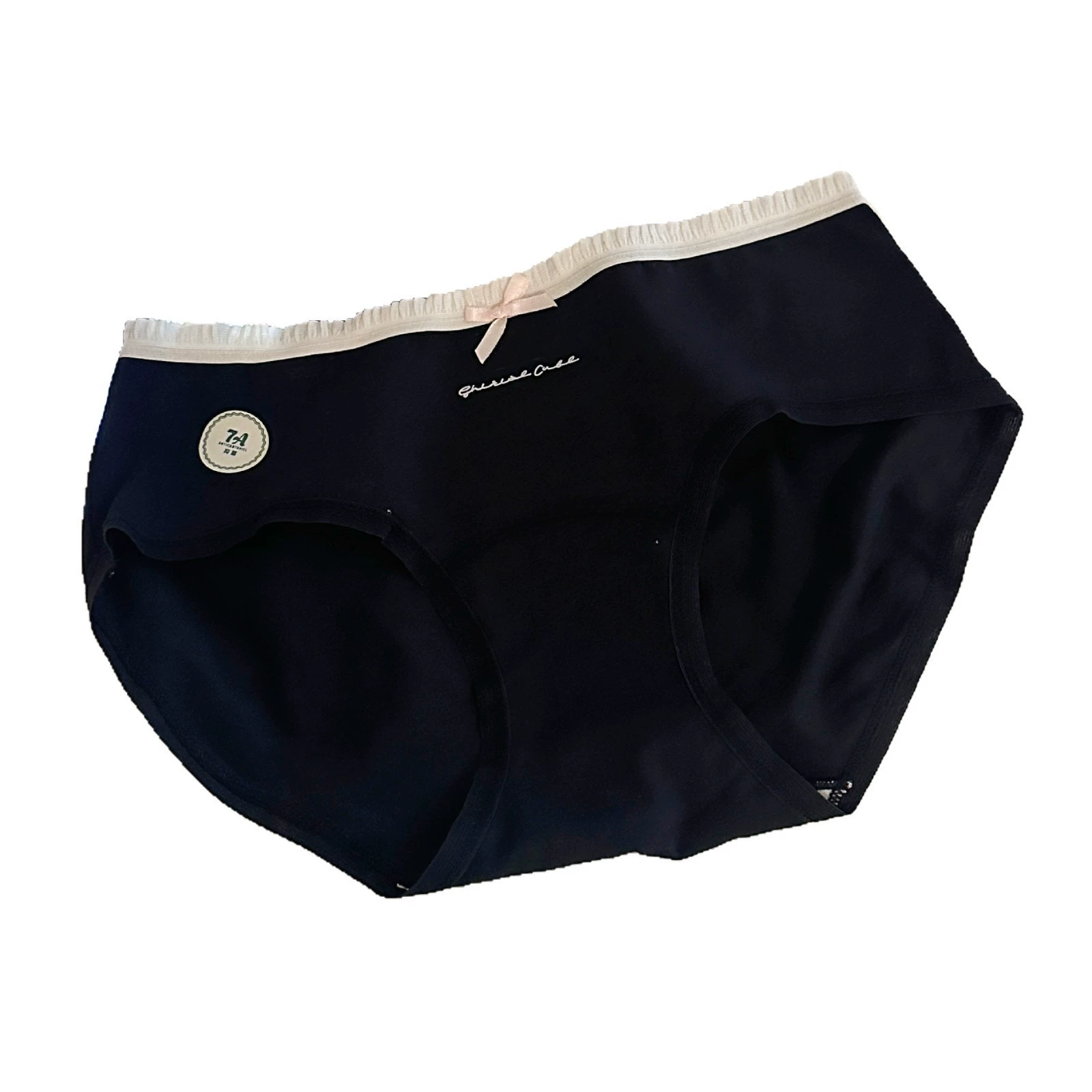  colored antibacterial long comfortable cotton pants, hip-accented, mid rise