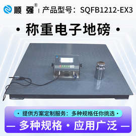 顺强 防爆地磅秤电子秤 地磅称1-3吨 电子称5吨 化工隔爆电子地磅