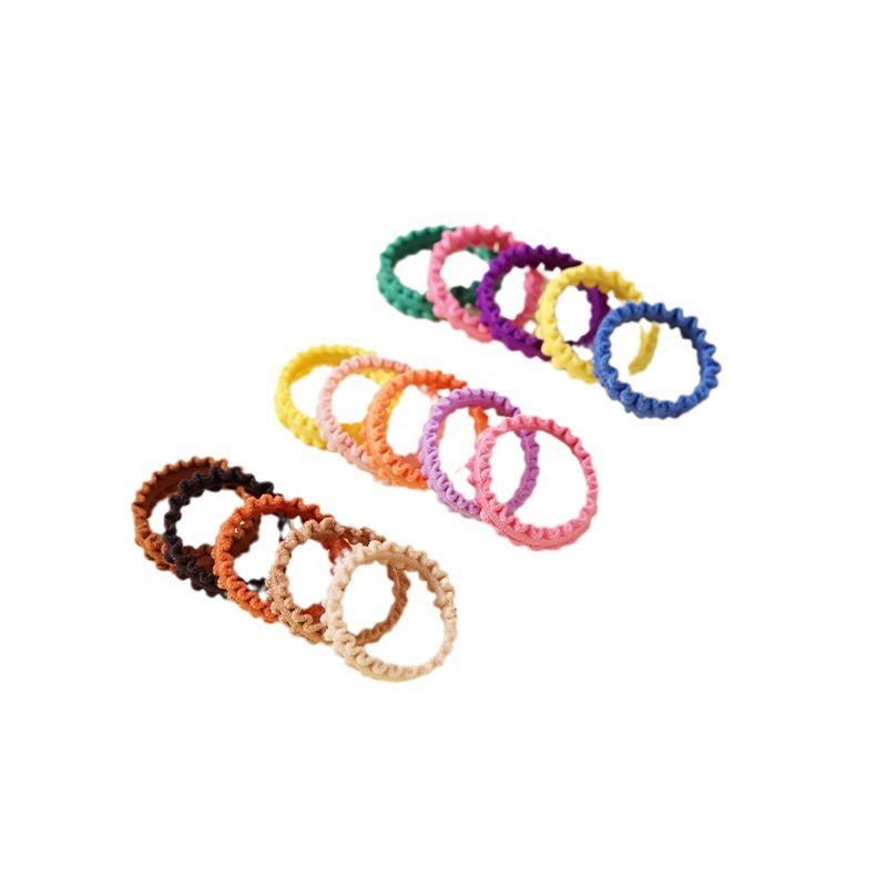 Cordón de cabello de encaje de color ensanchado para niños no lastimar cabello de cabello de niñas correa de cabello anillo de cabello para bebés joyas para el cabello
