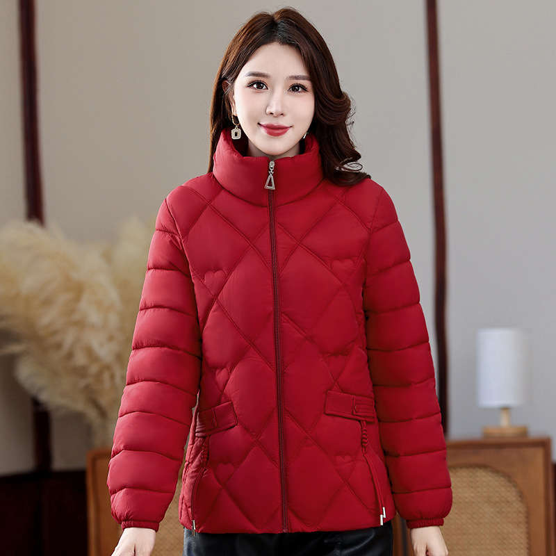 Madre de algodón chaqueta de invierno nueva moda suelta delgada de cuello de algodón ligero chaqueta de algodón pequeño delgada image 4